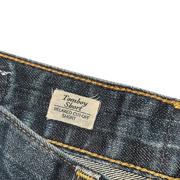 AG Adriano Goldschmied Tomboy cutoff denim shorts with embroidery - Picture 3 of 7